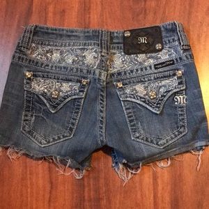 Size 27 miss me blue jean shorts
